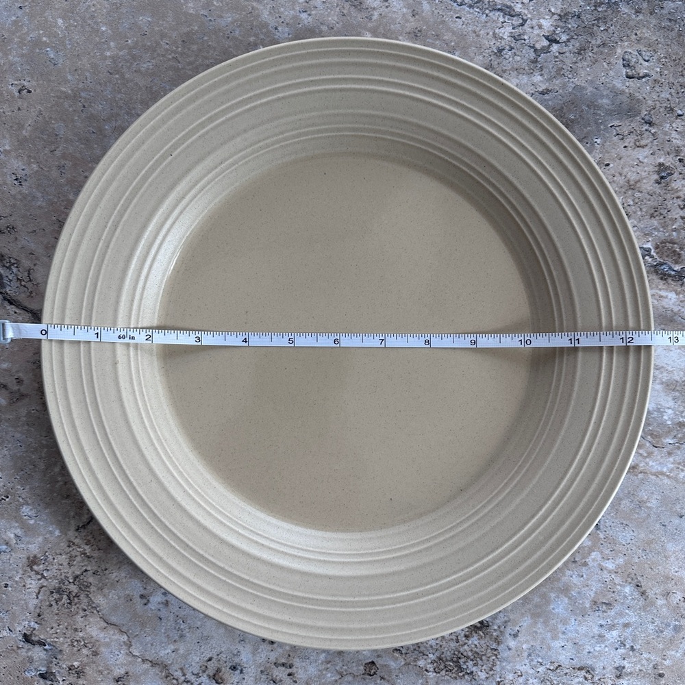 Mikasa Swirl Tan 12.5” round serving platter